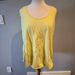 Neon Buddha Scoop Neck Tank Top | Size 1X | Yellow